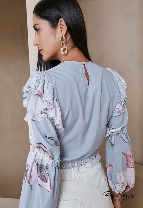 TOP T SHIRT MANGA LONGA ESTAMPA EXCLUSIVA LO134230💫