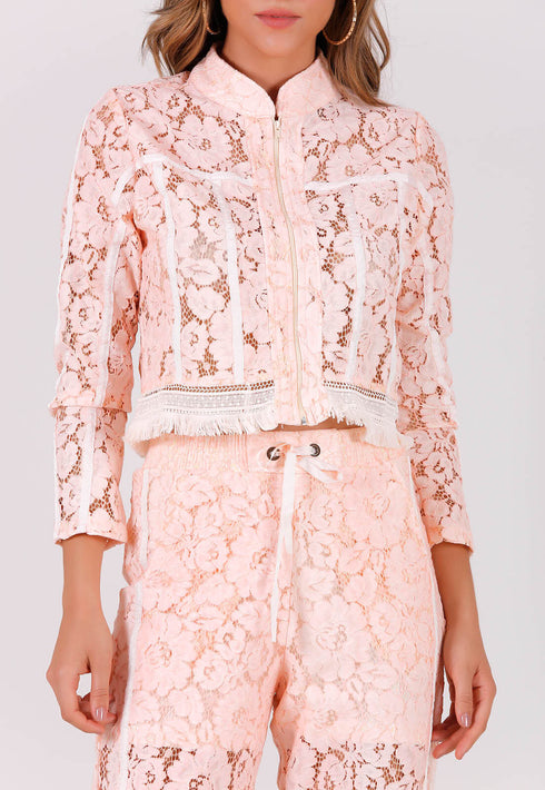 CONJUNTO DE CALÇA JOGGUER + JAQUETA DE RENDA💫