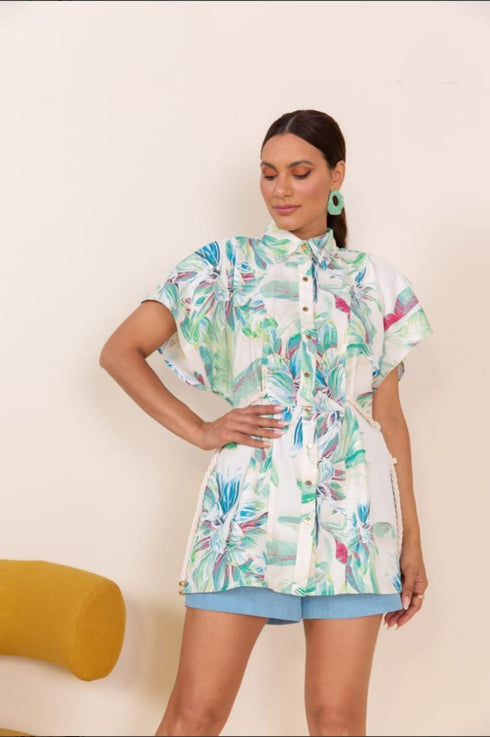 Camisão com cordão,