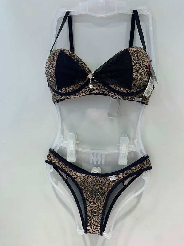 .Conjunto Oncinha Pelle Nuda