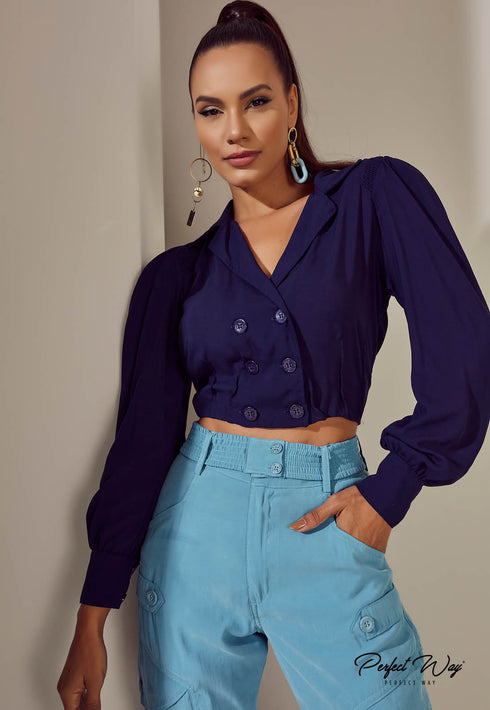 CAMISA CROPPED PERFECT WAY LI113035 💫