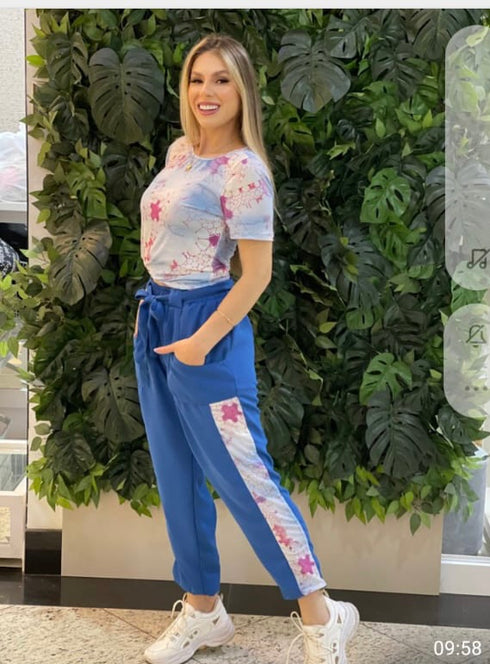 Calça jogger detalhe tule💫