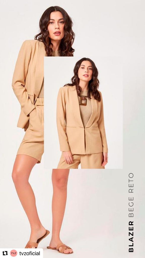 Blazer reto alfaiaria 💫