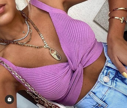 Top Tricô com Nó💫