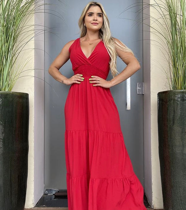 Vestido longo lastex✅🅰️