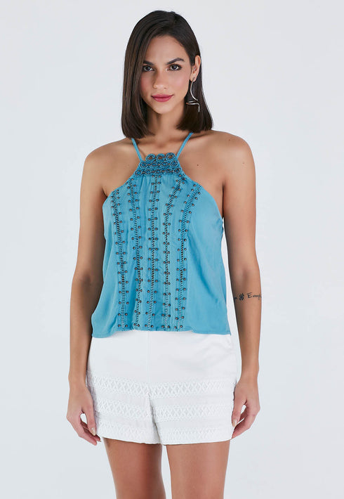 Regata de alcinha em crepe NV036146