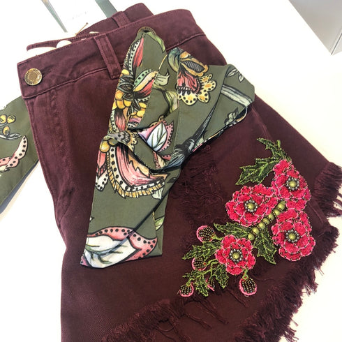 Short jeans Com Ilhos No Cos NPV14088