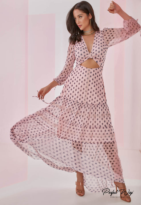 Vestido Longo rosa seco em Tule 💫