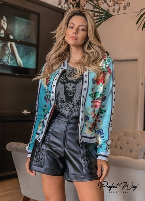 JAQUETA BOMBER FLORAL💫