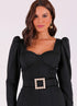 Vestido Manga Princesa Preto Perfect Way