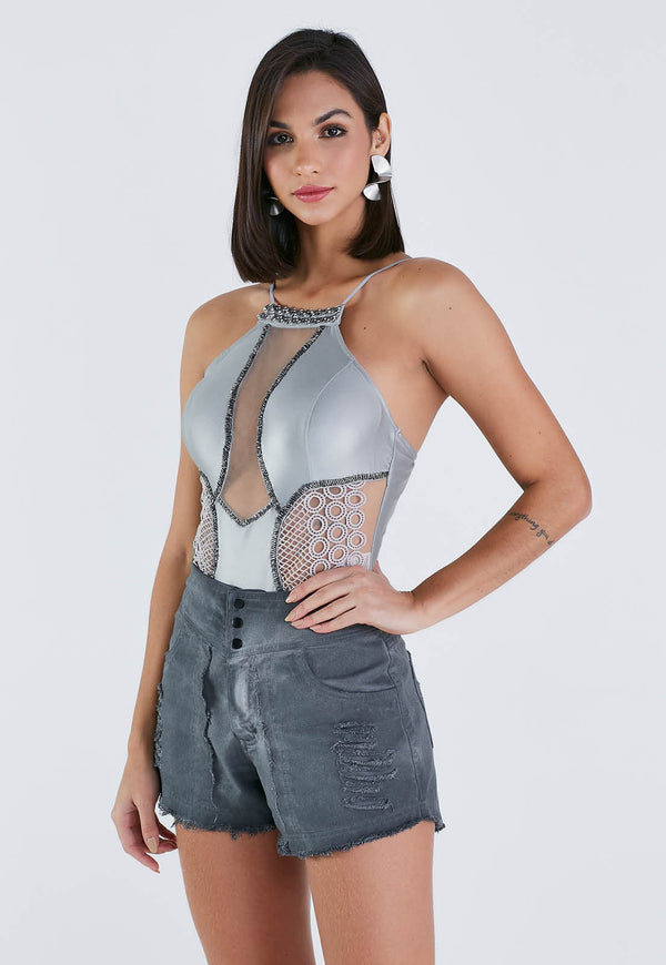 Body Cinza em Pedrarias💫