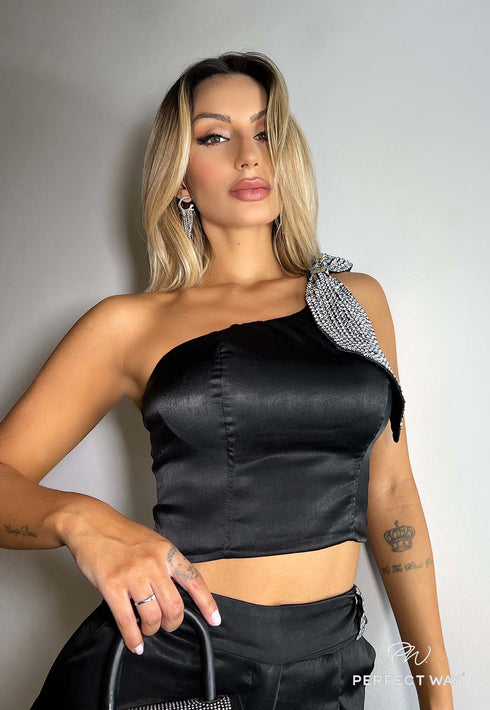 ️Conjunto Cropped + Pantalona c/ Bordado