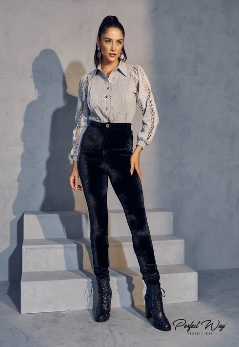 CAMISA C/ DETALHES CRU MI113076💫