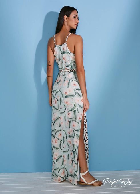 🍂Vestido Longo com decote transpassado