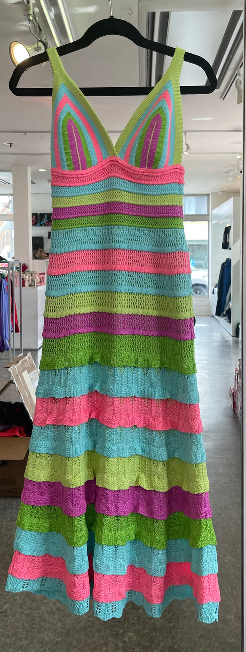 Vestido de Tricô colorido💫