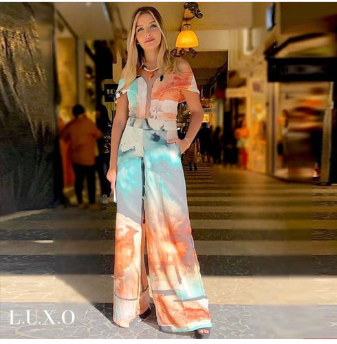 LUXO macacão frente transpassado 24304💫