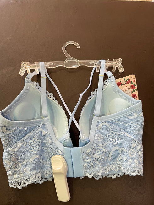 Sutiã decote V na cor azul bebê Karícia