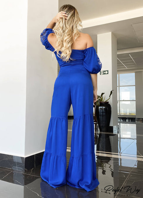 Conjunto Pantalona Perfect Way Mangas princesa