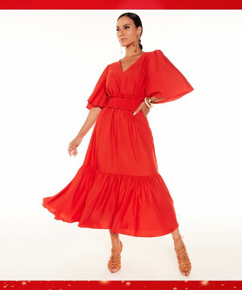 Vestido MIDI abertura nas costas💫