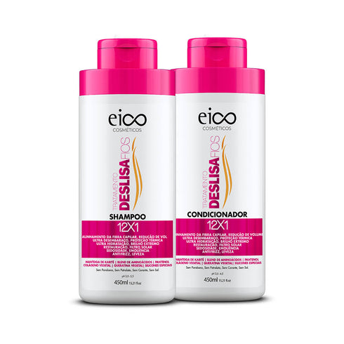 Kit Eico Deslisa Fios Shampoo + Condicionador 450ml