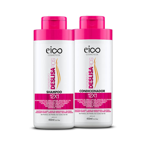 Kit Eico Deslisa Fios Shampoo + Condicionador 450ml