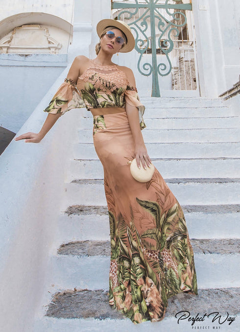 Conjunto Cropped Mangas com Babado NA015160💫