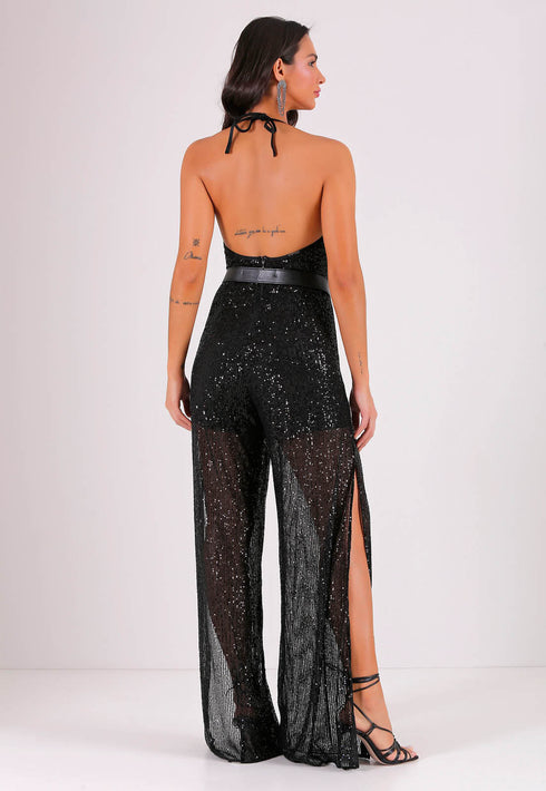 MACACÃO DE PAETÊ COM FENDA 💫