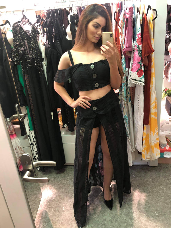 Conjunto Cropped com Saia - MondaBelle 2679