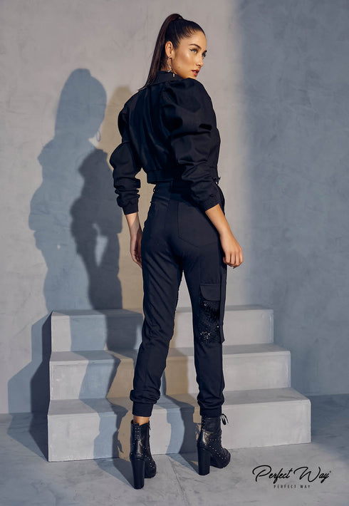 Jaqueta Jeans Black com manga MPI123002 💫