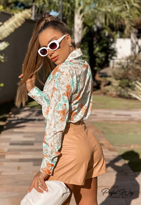 CAMISA COM ESTAMPA PERFECT WAY MV213239💫