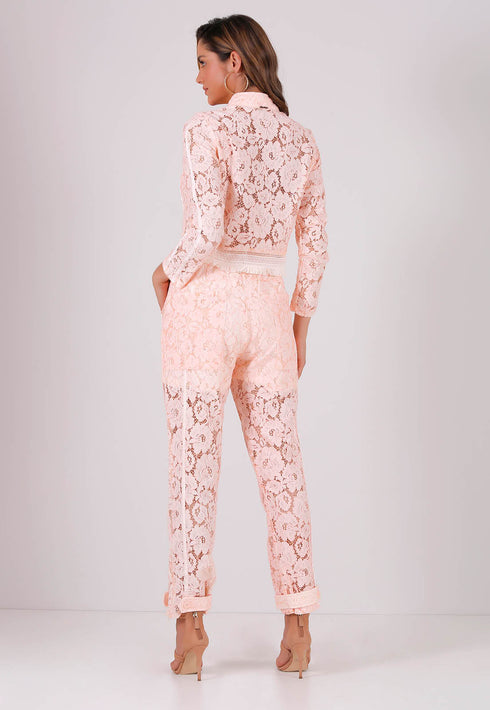 CONJUNTO DE CALÇA JOGGUER + JAQUETA DE RENDA💫