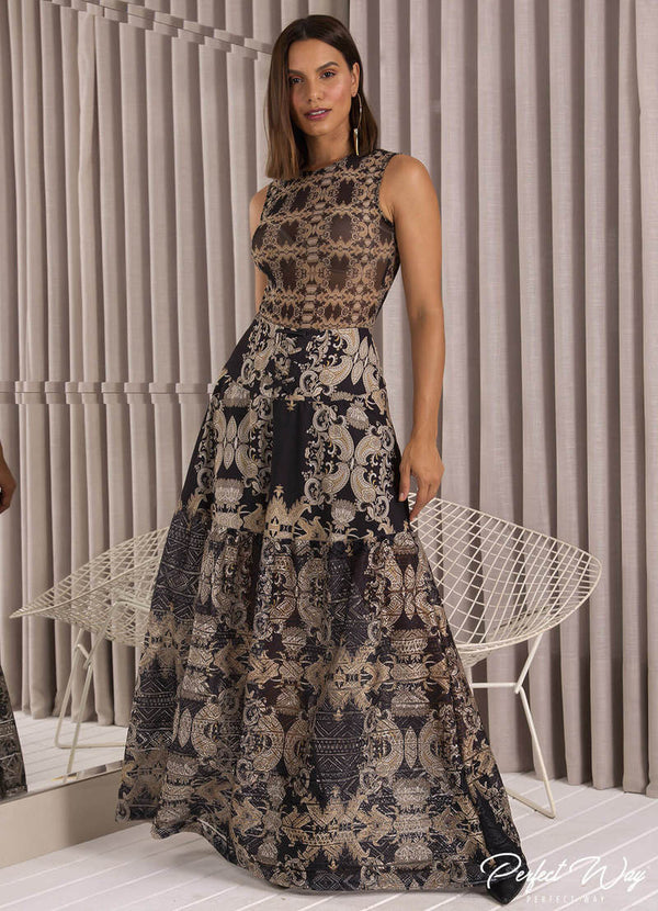 Conjunto Body + saia longa com estampa exclusiva Perfect Way ️💫