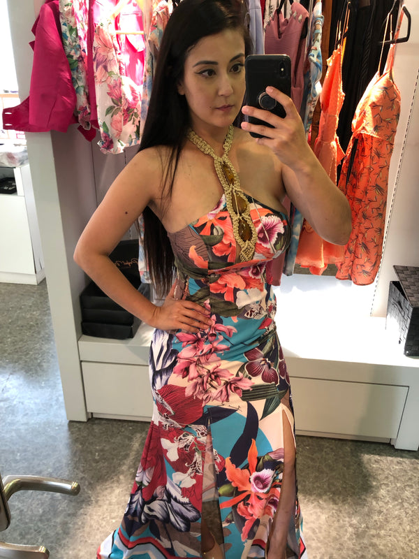 Vestido estampado Francielle Morezzi 12197