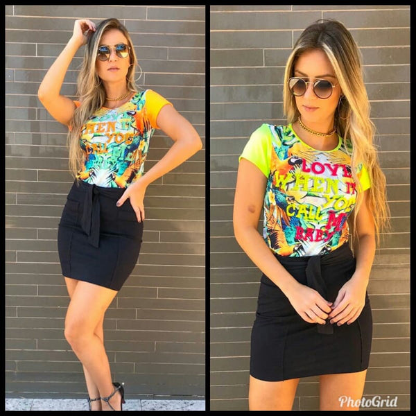 Chik Luk saia com faixa para amarrar 071778