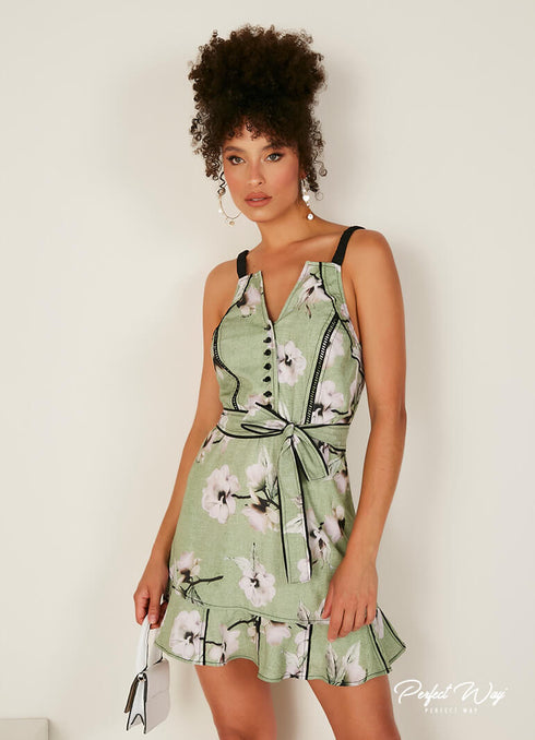 Vestido solto com cinto Perfect way ️ LV16413 💫