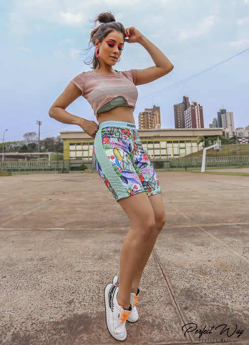 Shorts Biker Com Estampa Exclu