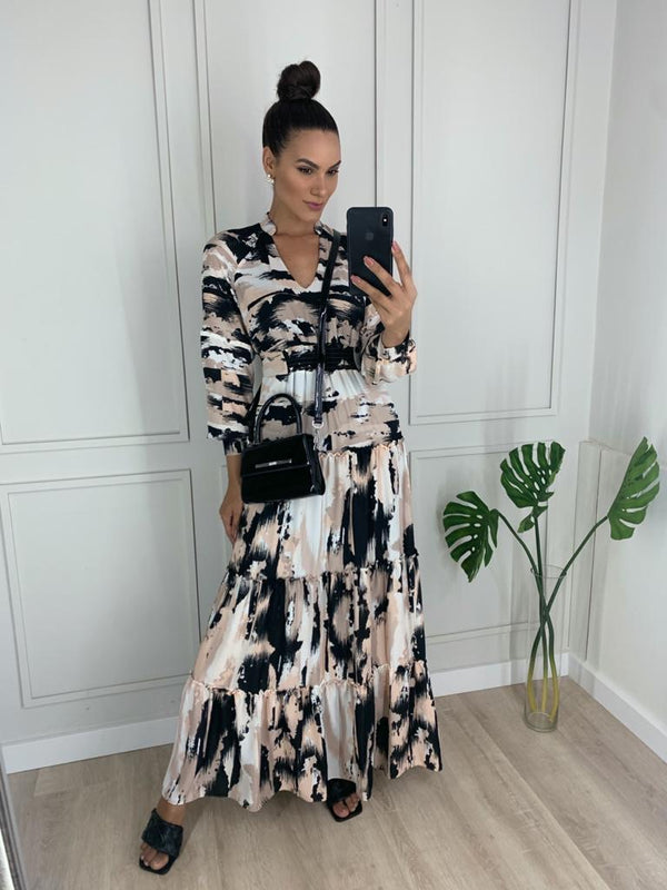 Vestido rústico lastex TVZ-44786