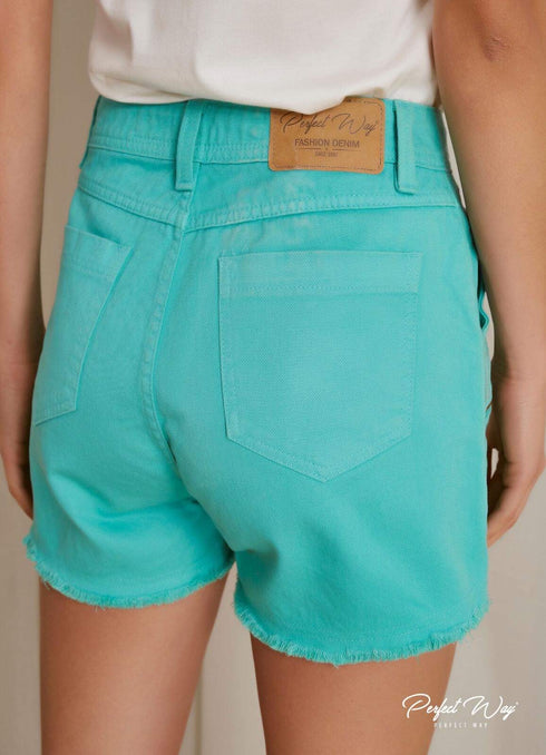 Shorts Verde em Sarja Perfect Way 30993💫