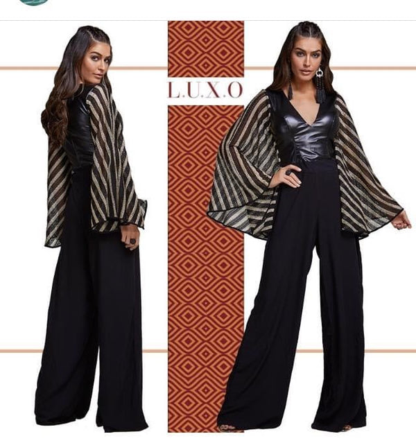 Macacão Luxo em couro ecológico💫