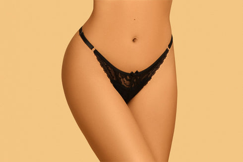 …CALCINHA FIO DUPLO EM MICROFIBRA E RENDA COM AJUSTES NA LATERAL