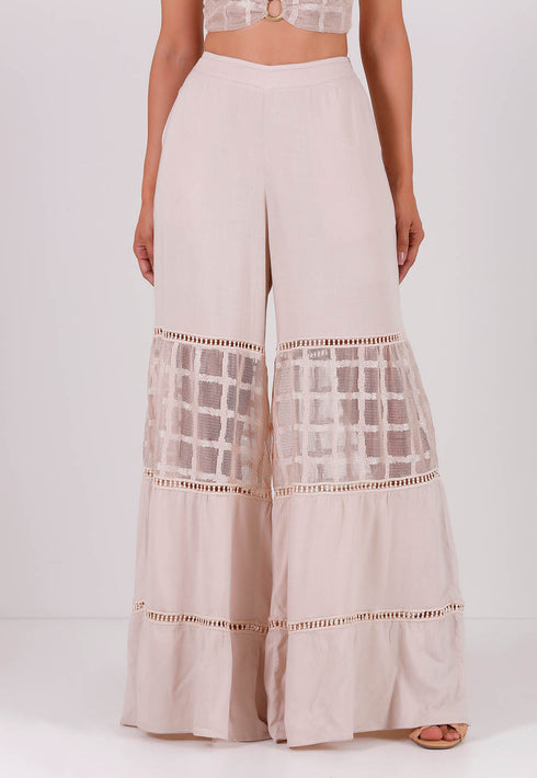 Conjunto Corpete e Calça pantalona de linho 💫