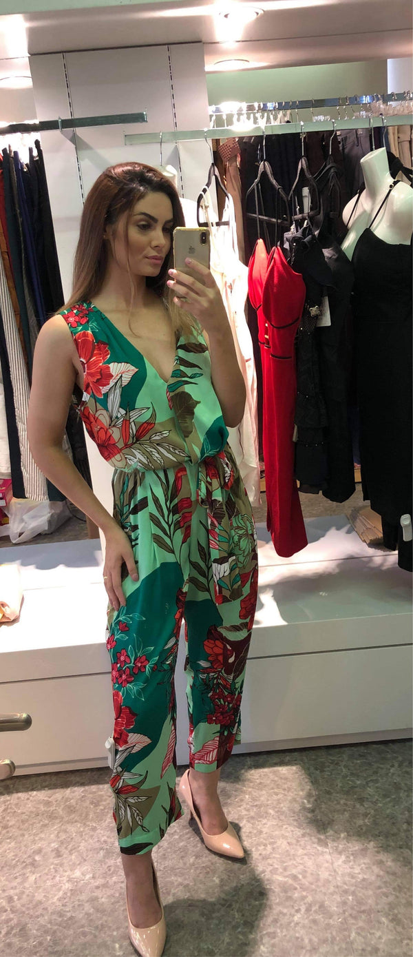 Macacão Verde Floral Tvz 88980✅🅰️