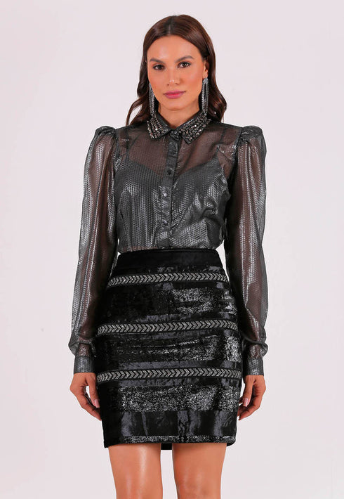 Conjunto saia e camisa Perfect Way 15080