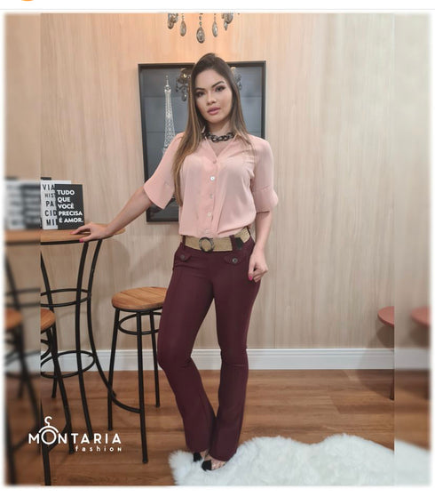 Calça Heliete Flare Preta 💫