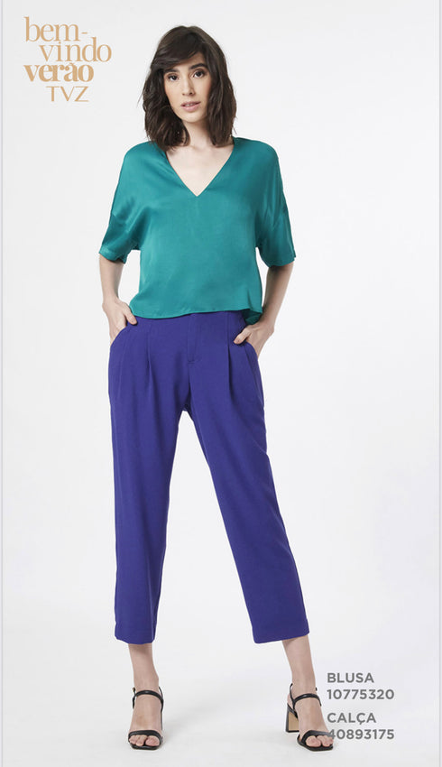 Blusa de Cetim Manga Curta💫