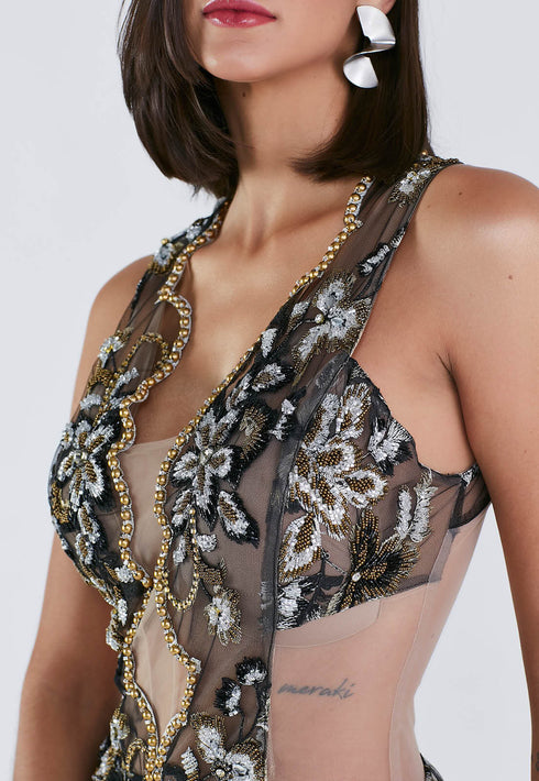 Vestido de Tule com Macrame 💫