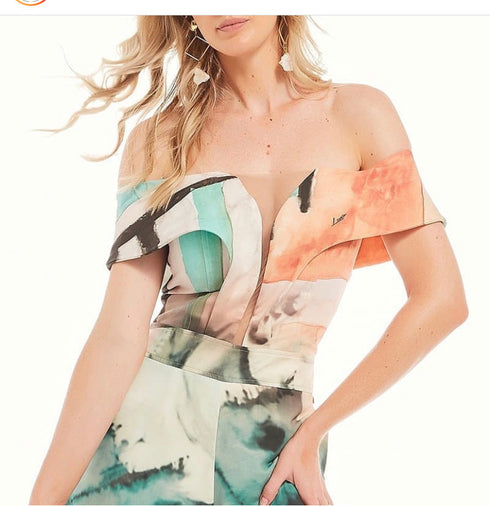 LUXO macacão frente transpassado 24304💫