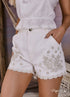 Shorts Branco em Sarja com bordado💫