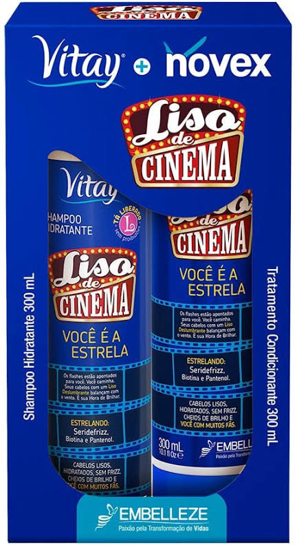 Kit Vitay Liso de Cinema Shampoo 300ml + Condicionador 300ml