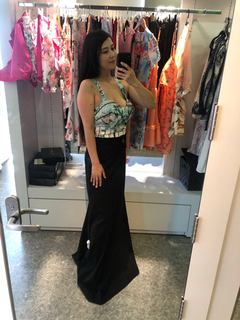 Conjunto Saia Longa em Linho e Cropped 💫